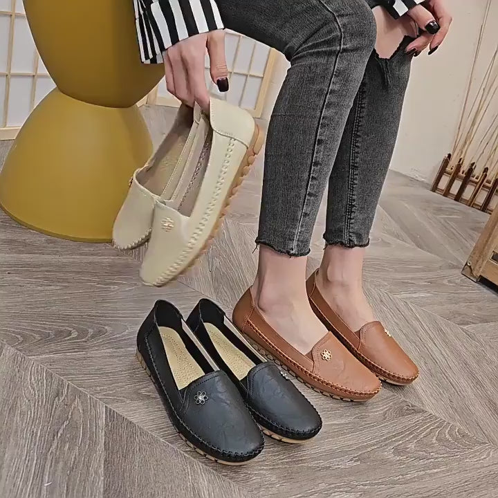 🔥Best Seller- 60% OFF🔥 Stylish Orthopedic Leather Shoes - All-Day Comfort for Women